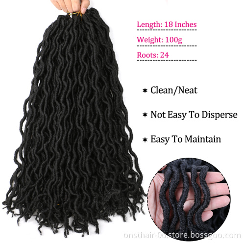 Onst Gypsy Wave faux Locs crochet hair In Synthetic Braiding Hair Extension soft Dreads Dreadlock Ombre Braid Hair Extensions